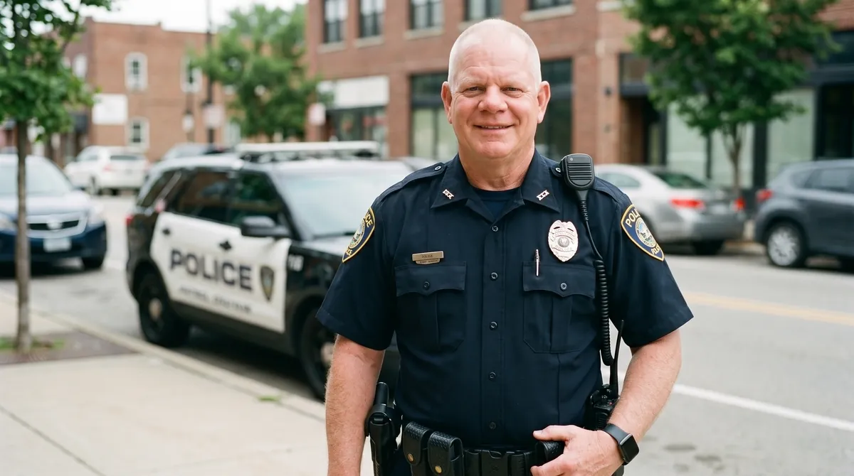 Gary Panichella in his Highland Park police uniform